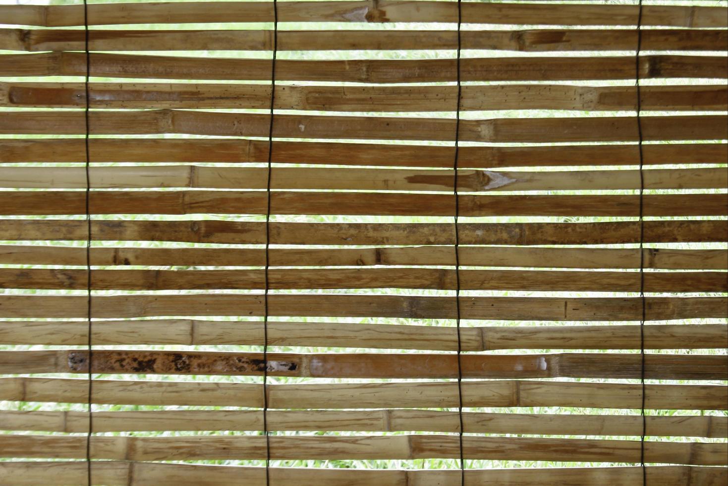 texture de tapis de bambou photo