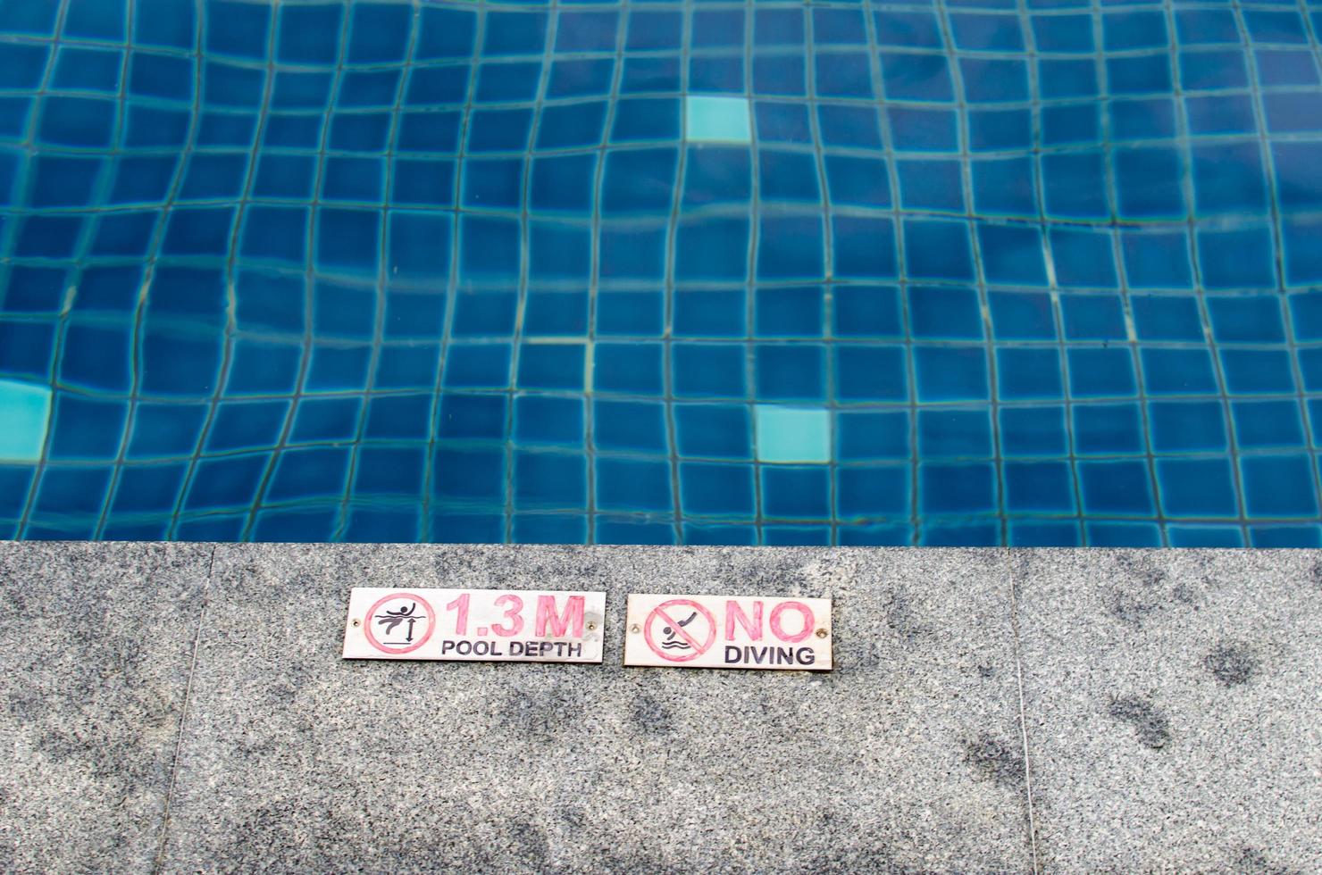 signe de la piscine photo