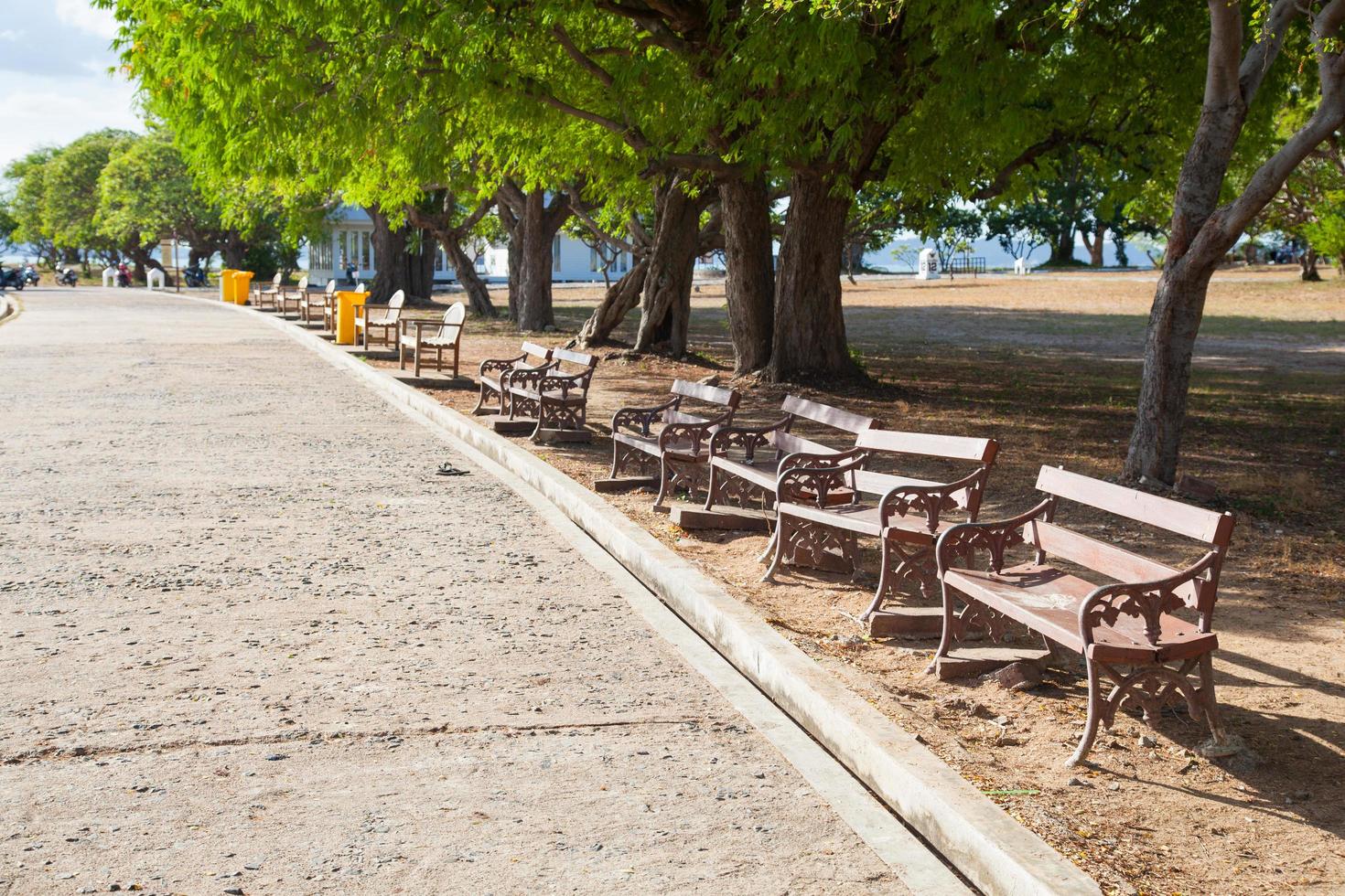 bancs dans le parc photo