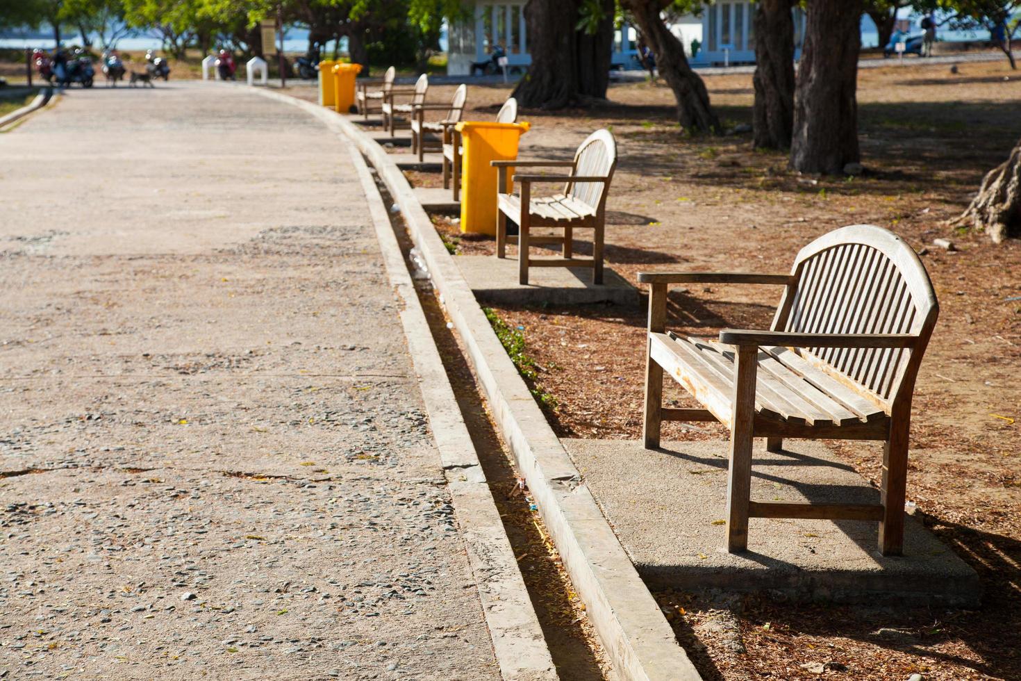 bancs dans le parc photo