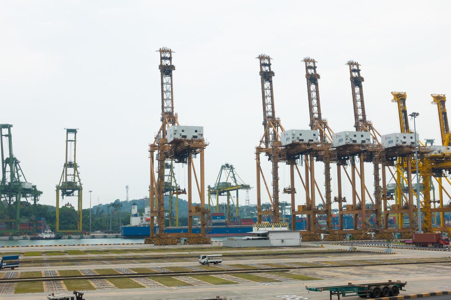 grues dans la ville de singapour photo