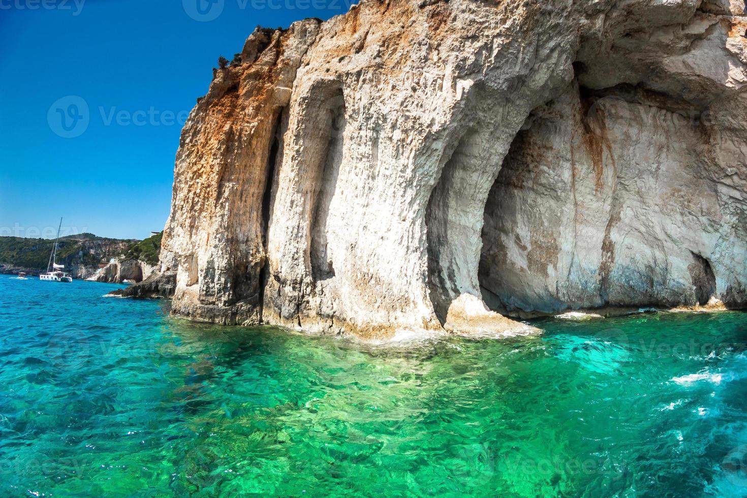 bleu grottes, zante île, Grèce photo