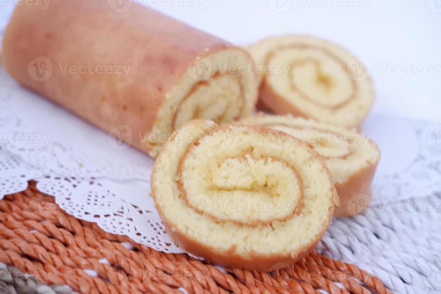 gâteau avec délicieux ananas confiture comme une Contexte photo