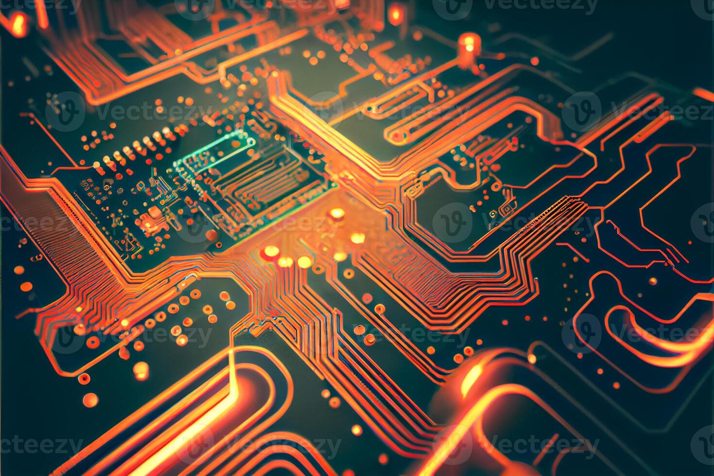 abstrait électronique circuit planche Contexte 3d et des illustrations photo