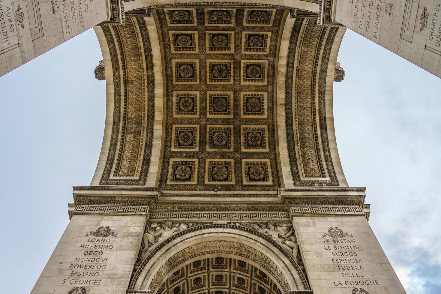 l'arc de triomphe à paris, france, 2018 photo