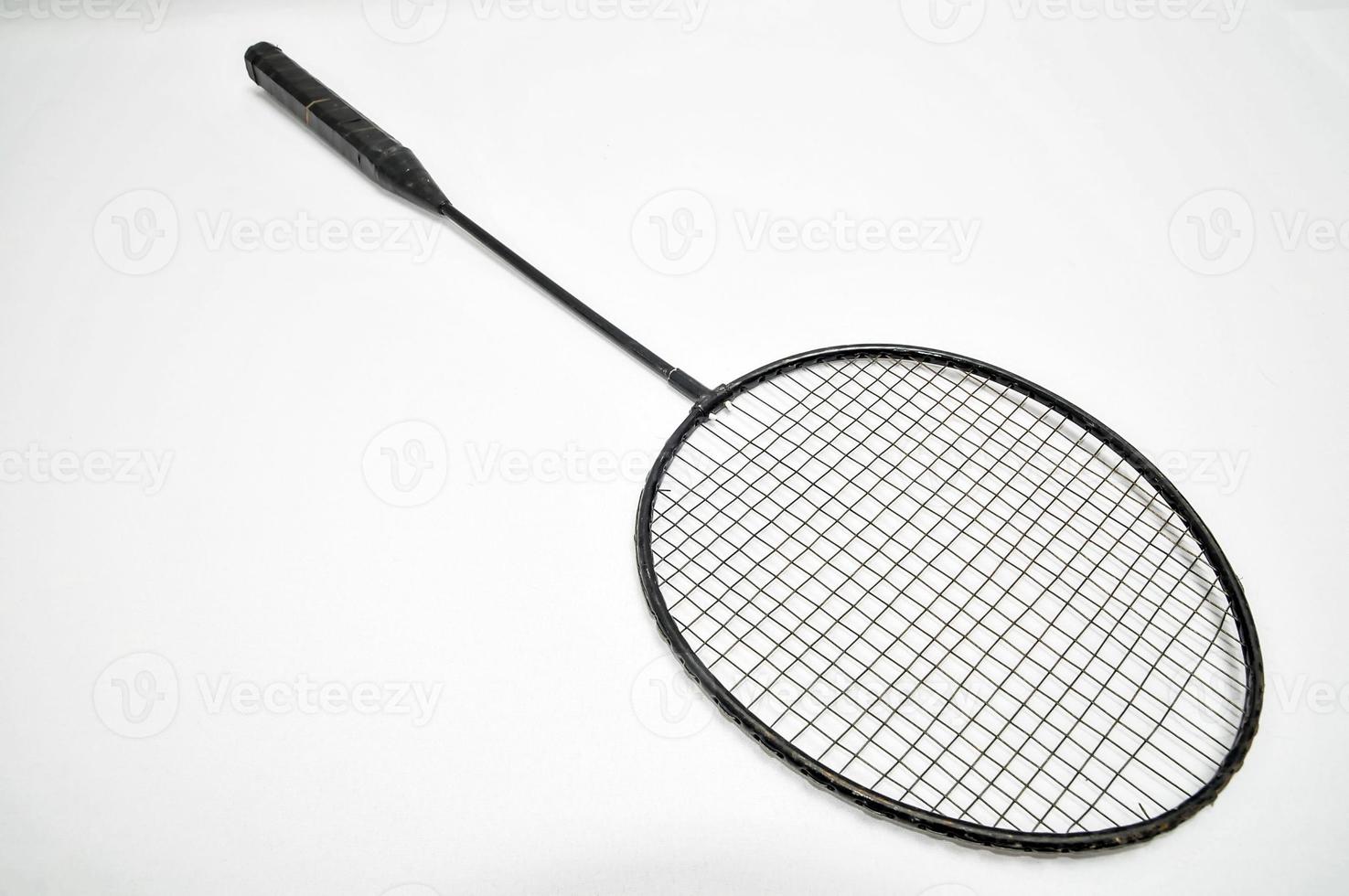tennis raquette sur blanc photo