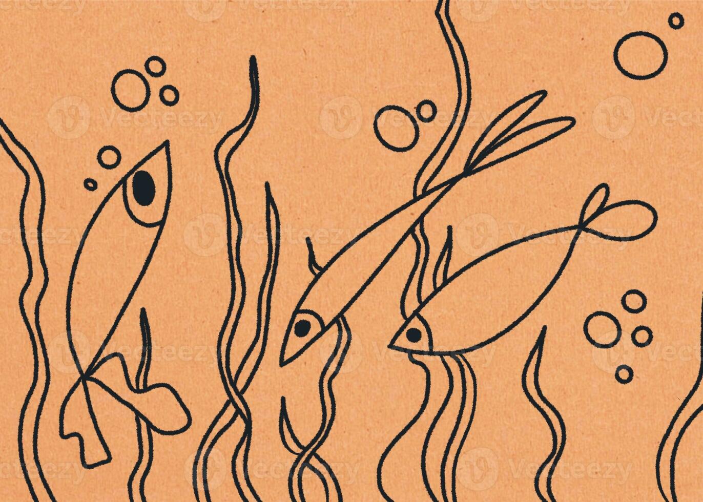 illustration de le silhouette de un aquarium poisson. Couleur dessin animé plat aquarium poisson icône pour votre conception. photo