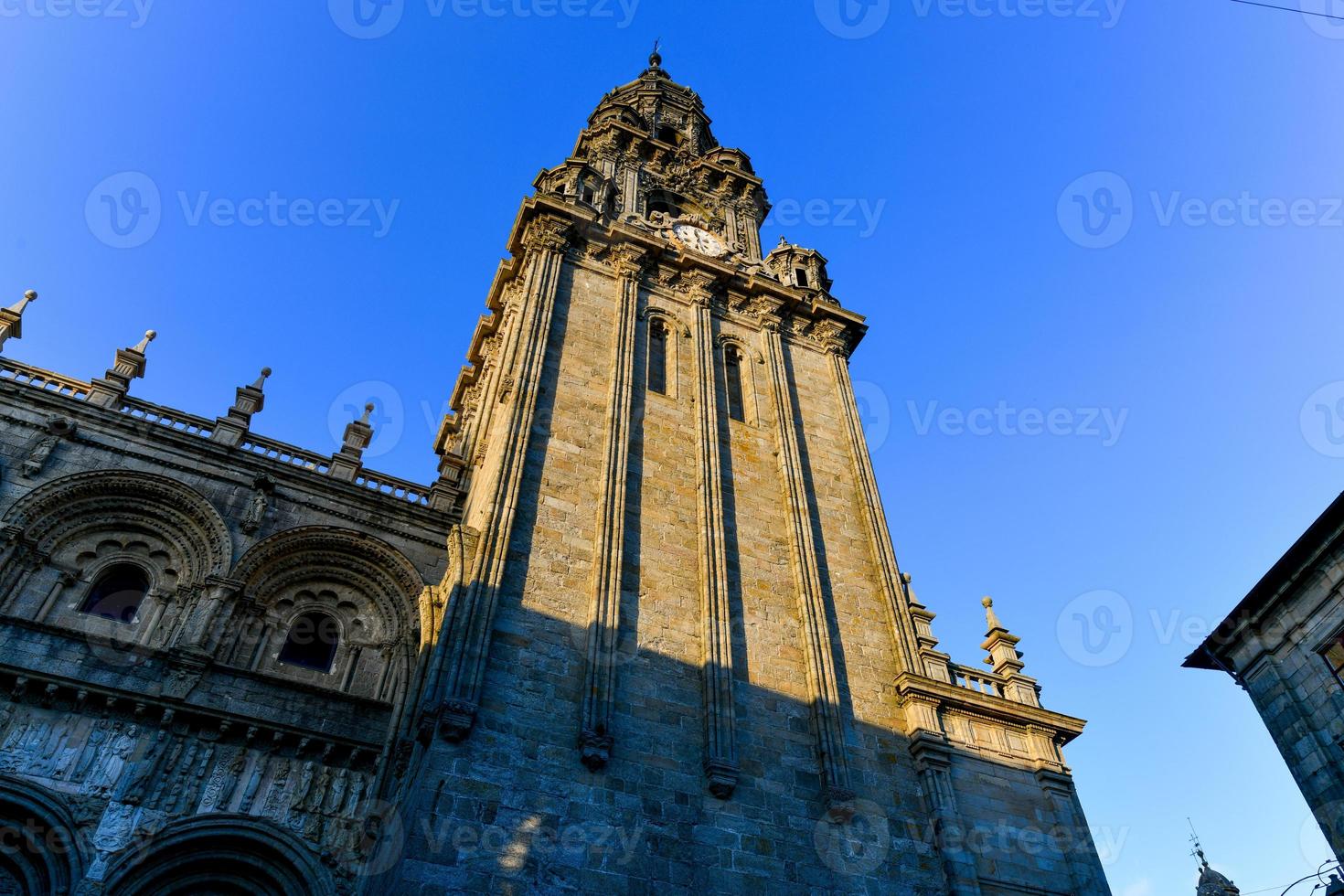 Santiago de compostelle cathédrale, façade del obradoir vide de personnes. photo