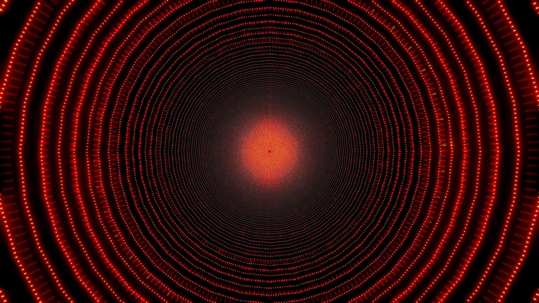 Cercles concentriques rouges conception de kaléidoscope illustration 3d pour le fond ou le papier peint photo
