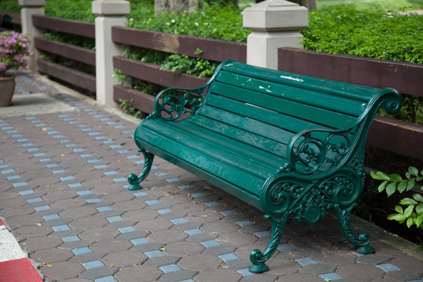 banc dans le parc photo