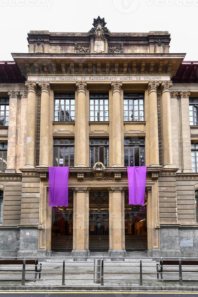 miguel de unamuno institut, une haute école dans bilbao, Espagne. photo