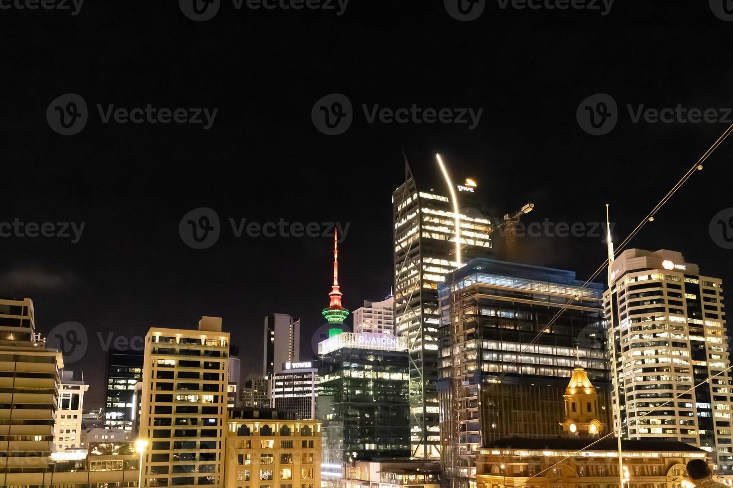 nuit vue de Auckland photo