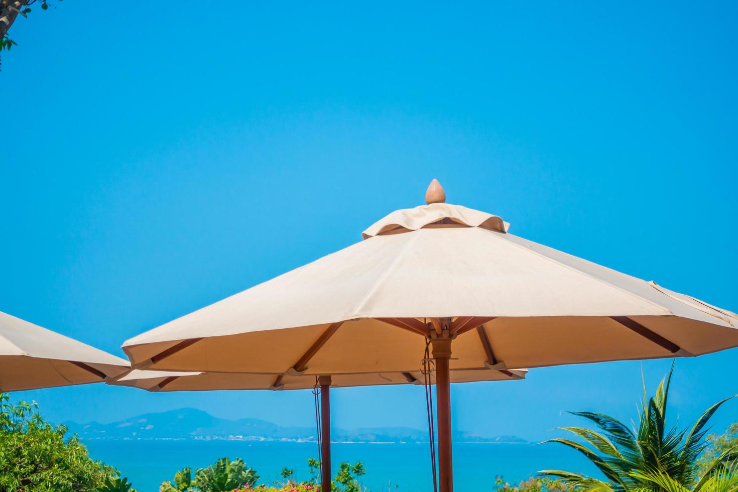 parasols à la plage photo