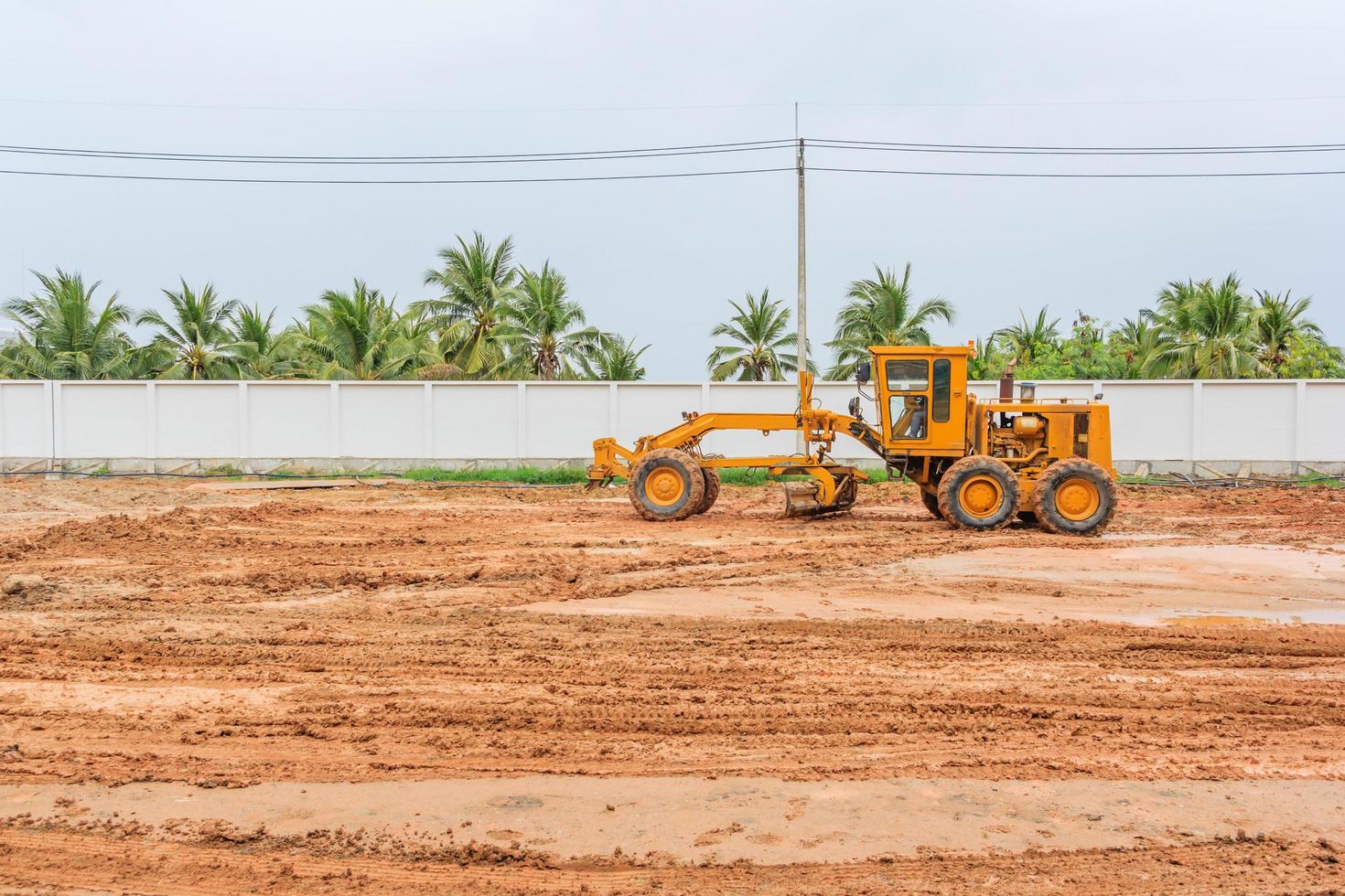 machine industrielle de niveleuse de construction de routes photo