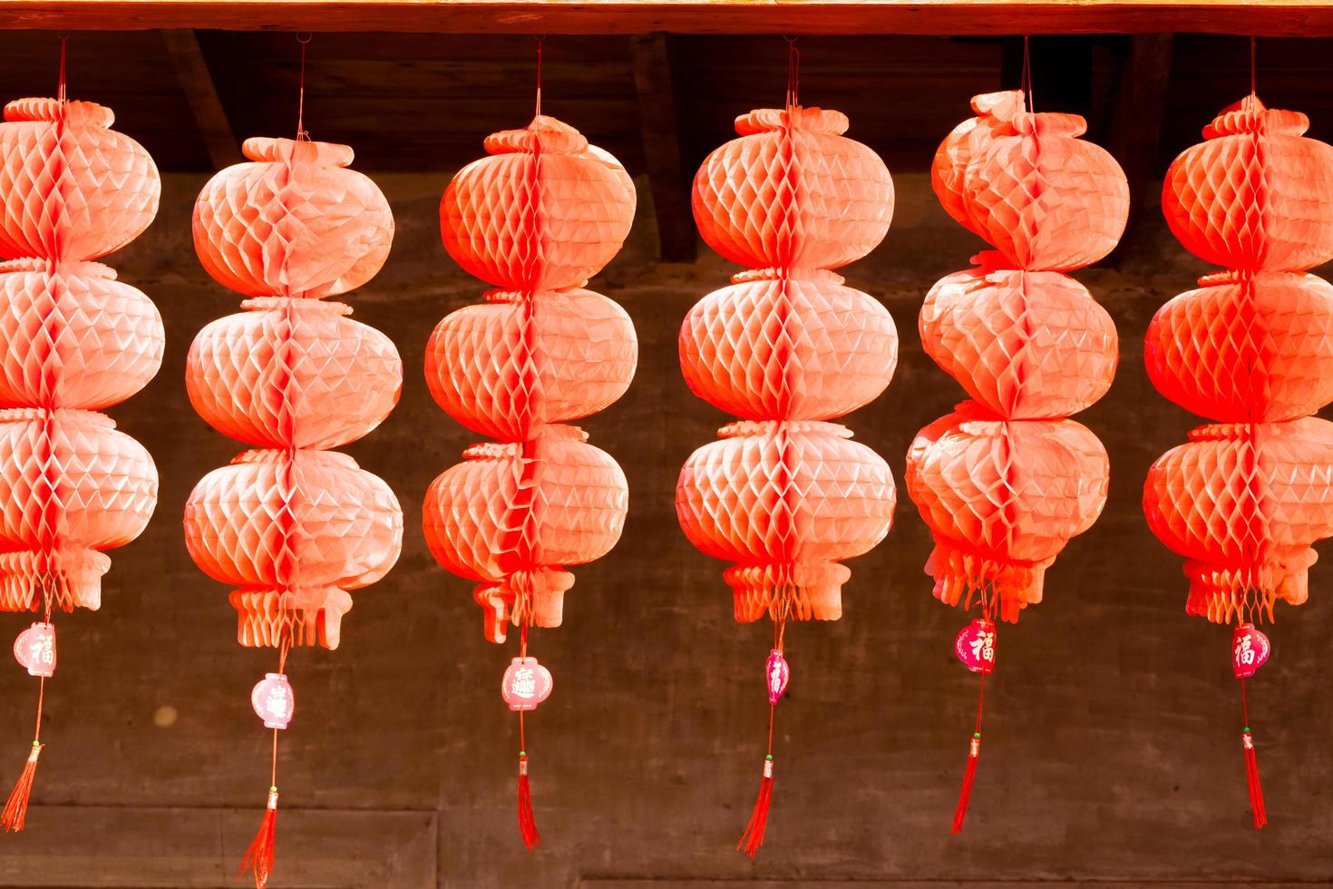 lanternes rouges pour le nouvel an chinois photo