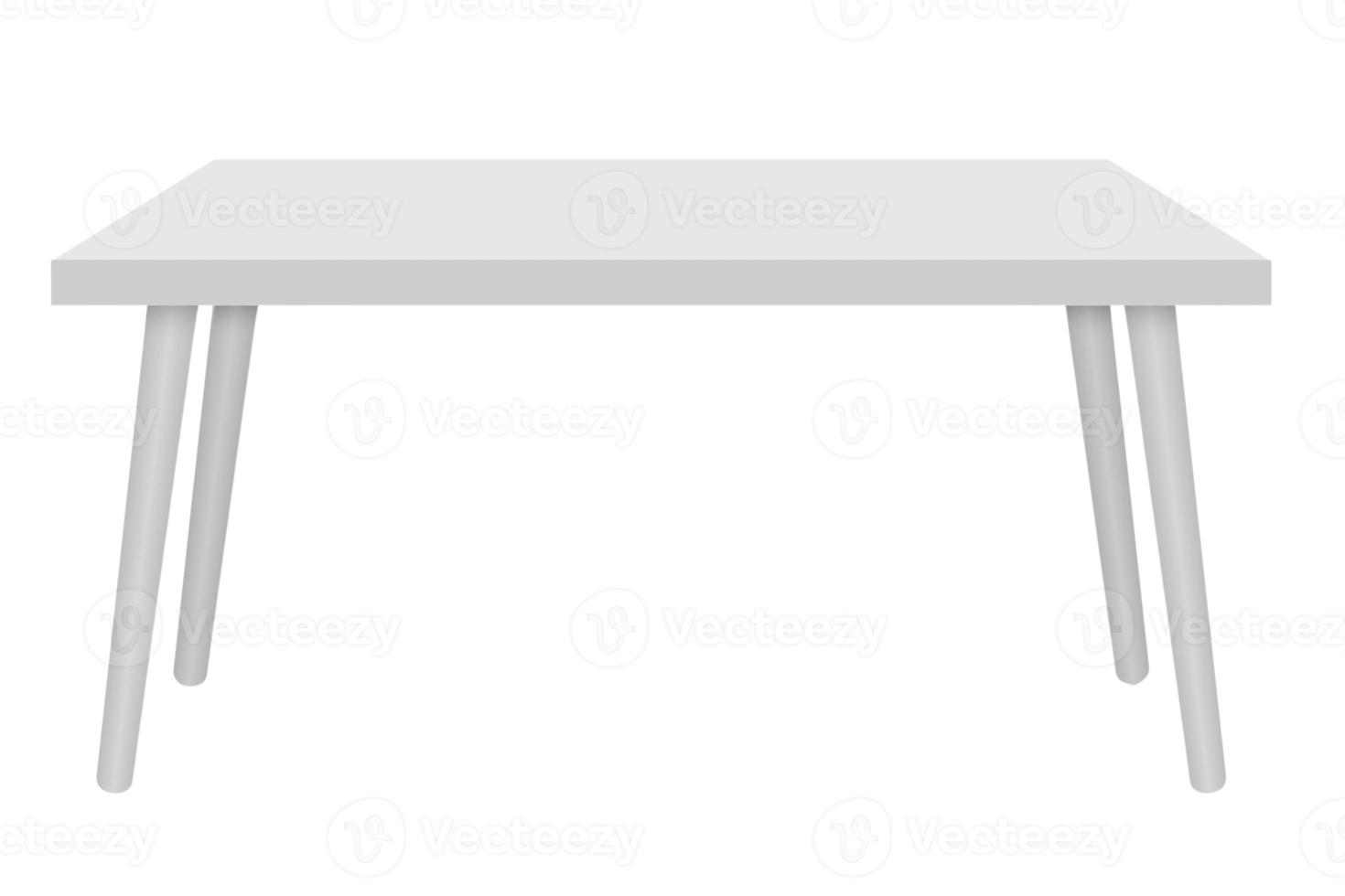 1827 blanc table isolé sur une transparent Contexte photo