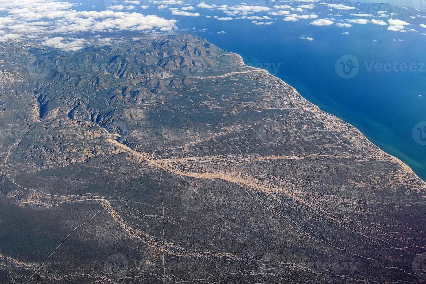 vue aérienne de la basse californie sur la côte photo
