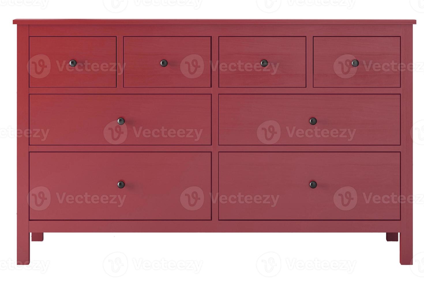 5792 rouge espace de rangement cabinet isolé sur une transparent Contexte photo
