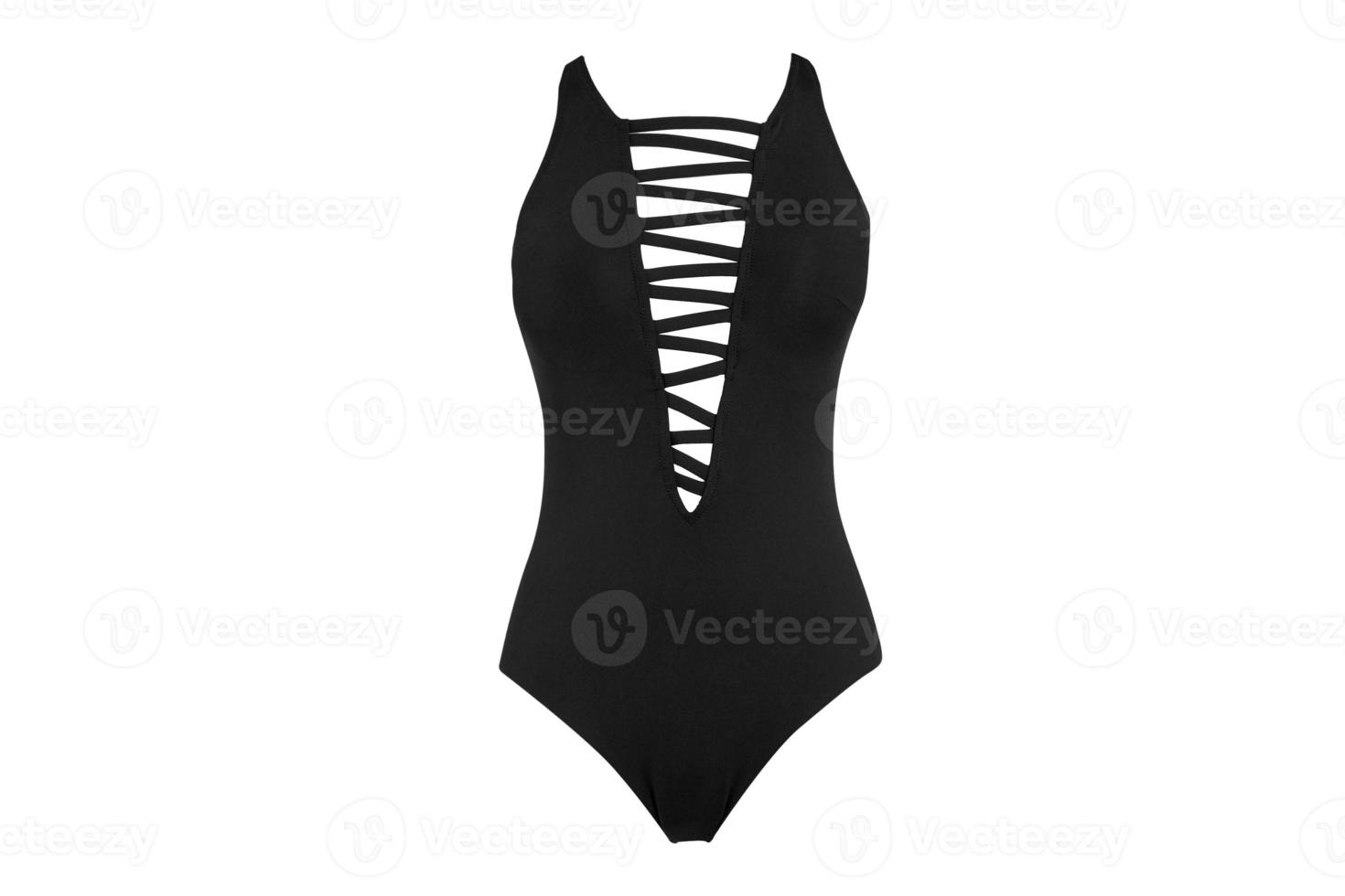 6314 noir maillots de bain isolé sur une transparent Contexte photo