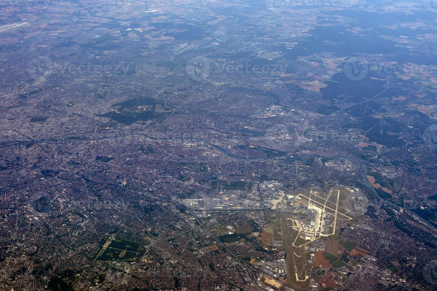 gatwick londres vue aérienne panorama d'avion photo