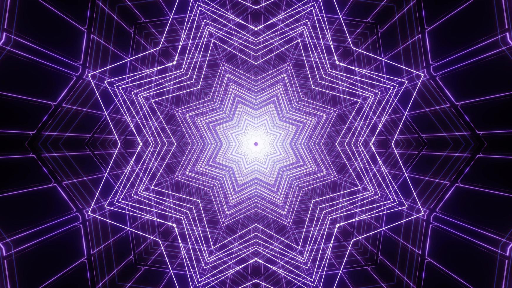illustration de kaléidoscope 3d bleu et violet pour le fond ou la texture photo