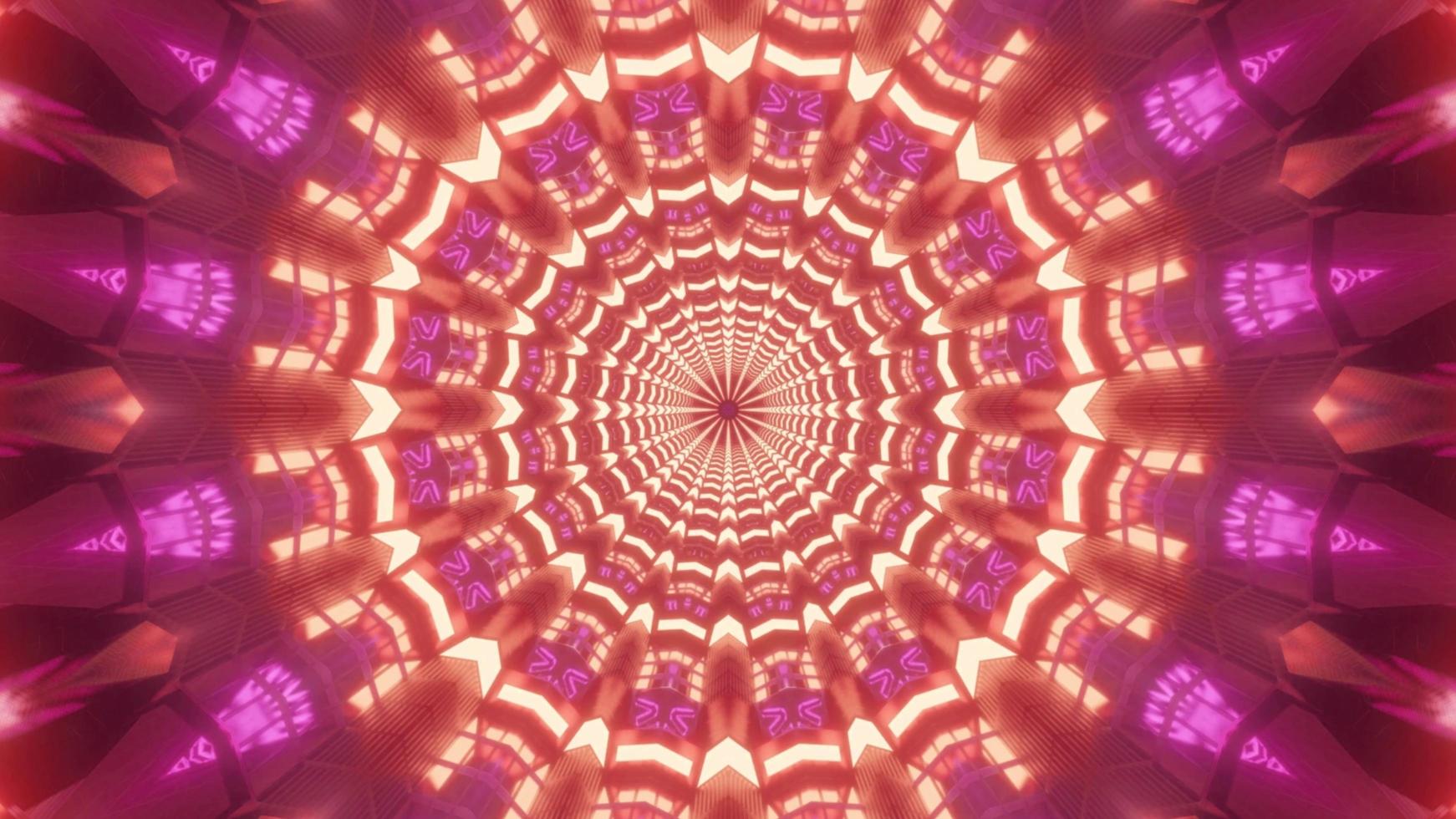 illustration de conception kaléidoscope 3d coloré pour le fond ou la texture photo