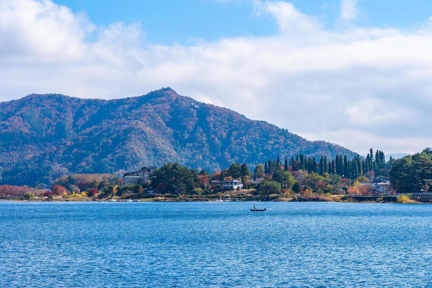 Beau paysage autour du lac Kawaguchiko à Yamanashi, Japon photo