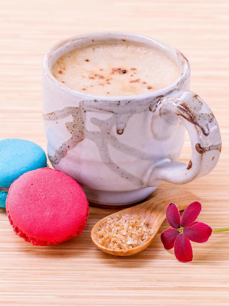 café et macarons photo