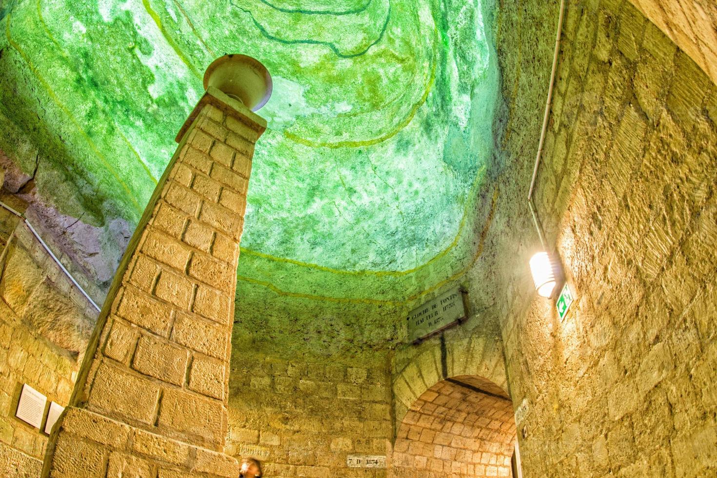 Paris catacombes vert plafond détail photo