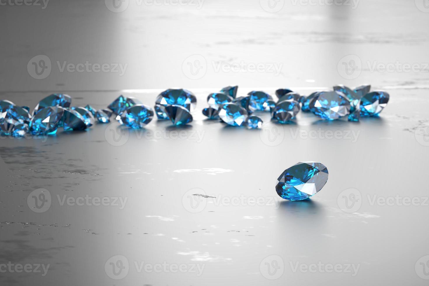 diamants brillants bleus photo