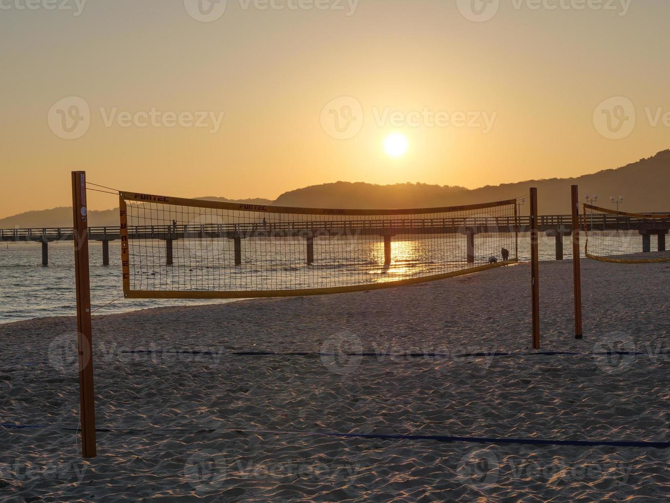 la plage de binz à la mer baltique photo