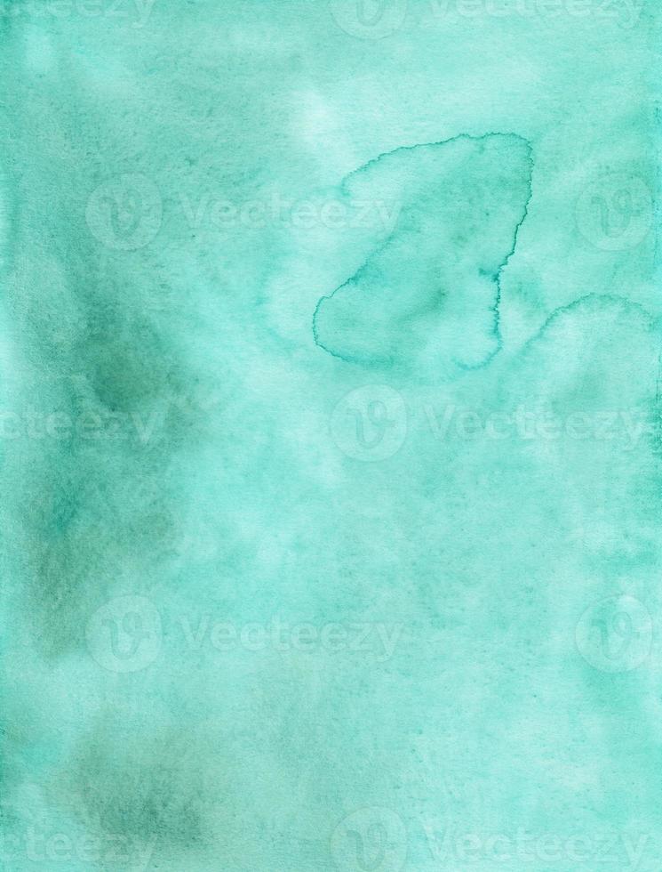 aquarelle lumière menthe Couleur Contexte texture. aquarelle turquoise toile de fond. photo