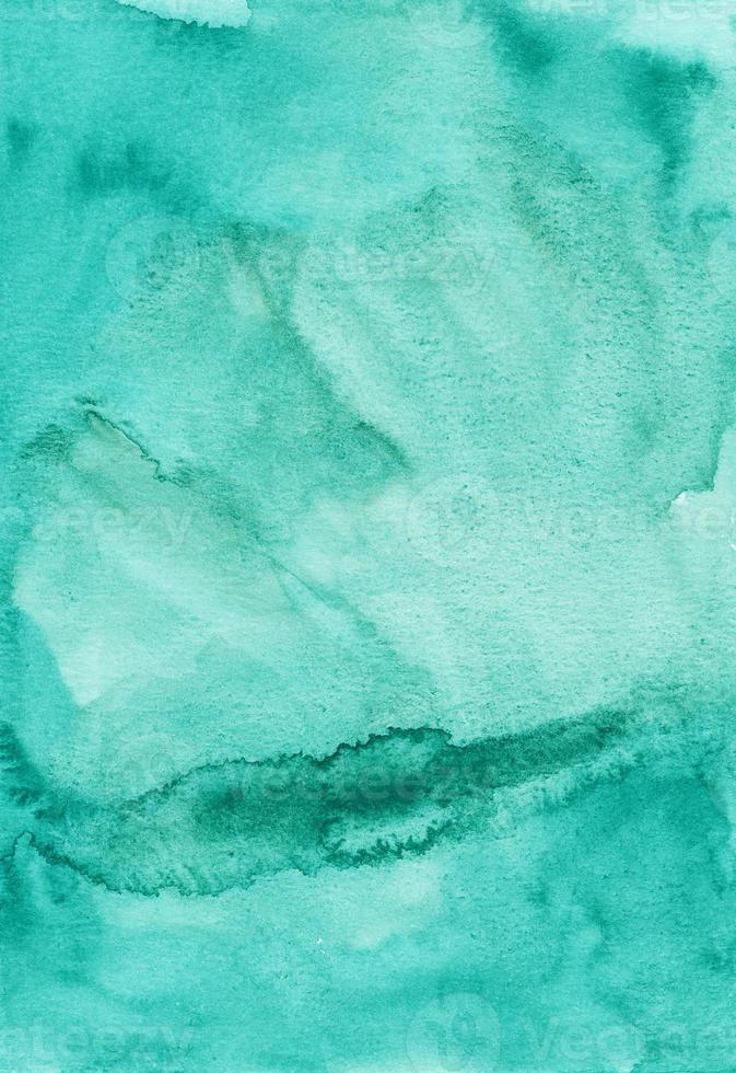 aquarelle lumière Marin vert Couleur Contexte texture. aquarelle turquoise toile de fond. photo