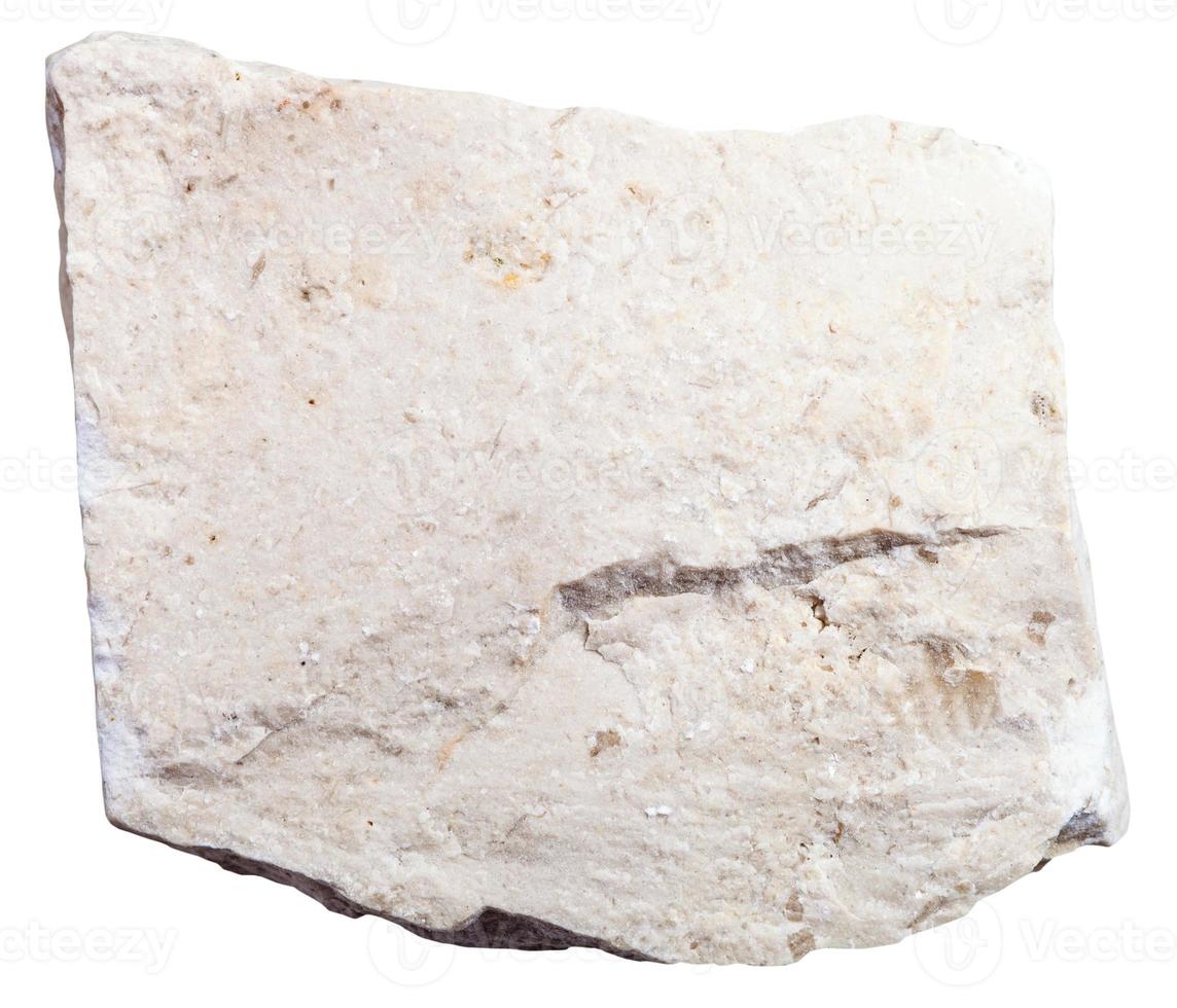 chimiogénique calcaire minéral isolé sur blanc photo