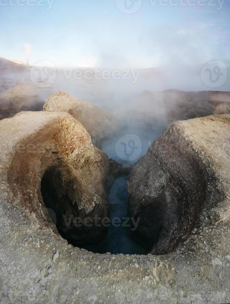 geysers sol de manana en bolivie photo