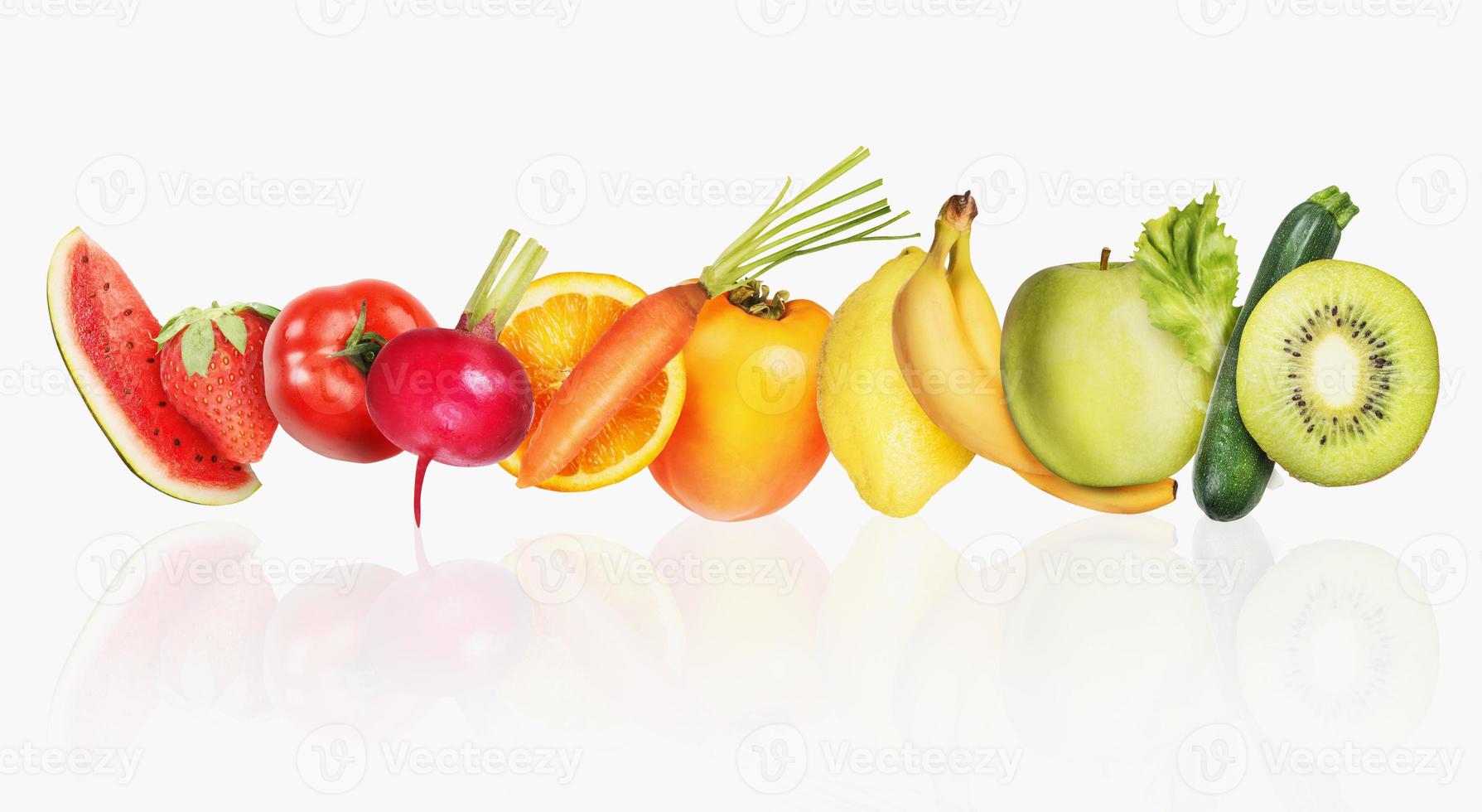 coloré bannière de des fruits. en bonne santé nourriture concept photo