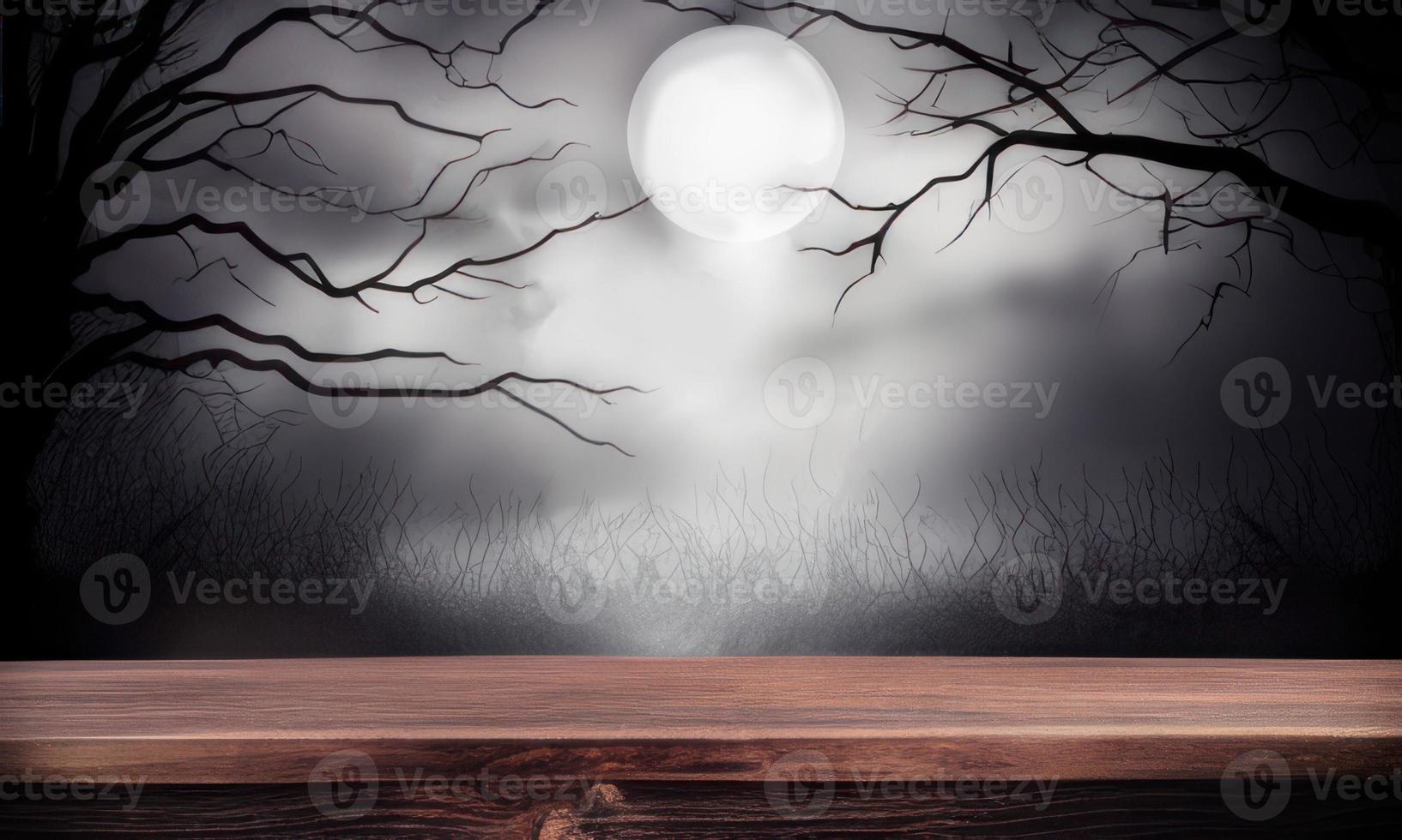 effrayant Halloween en bois sol Contexte photo