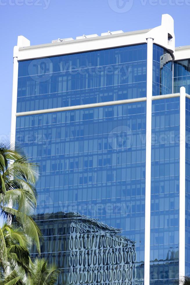 Honolulu centre ville verre couvert moderne gratte-ciel photo