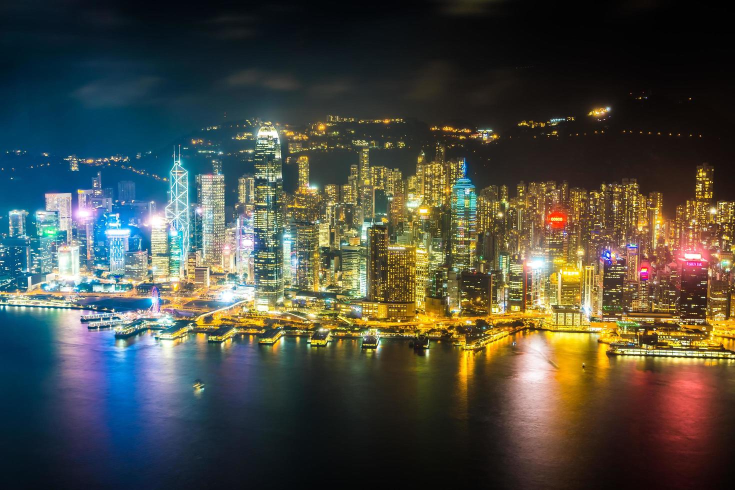 Vue aérienne de la ville de hong kong, Chine photo