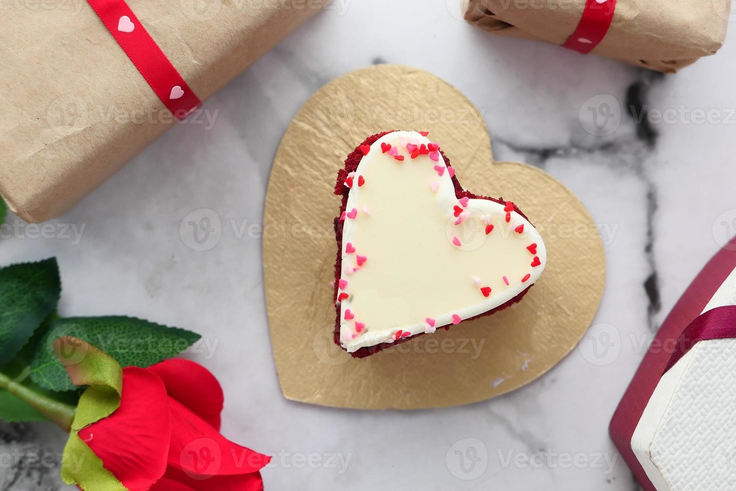 gâteau en forme de coeur photo