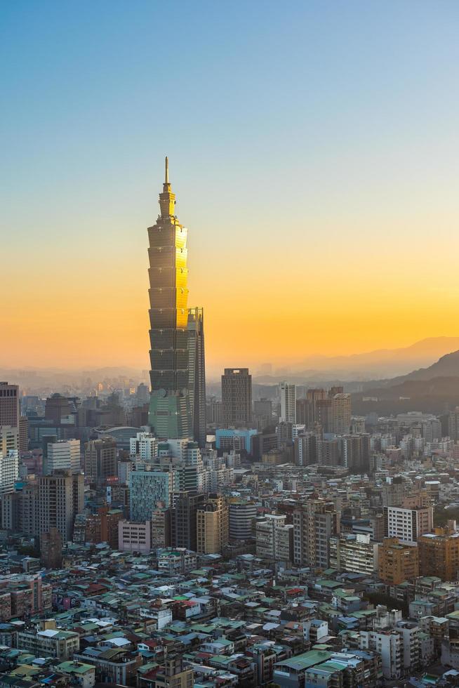 Tour Taipei 101 et paysage urbain de Taipei, Taiwan photo