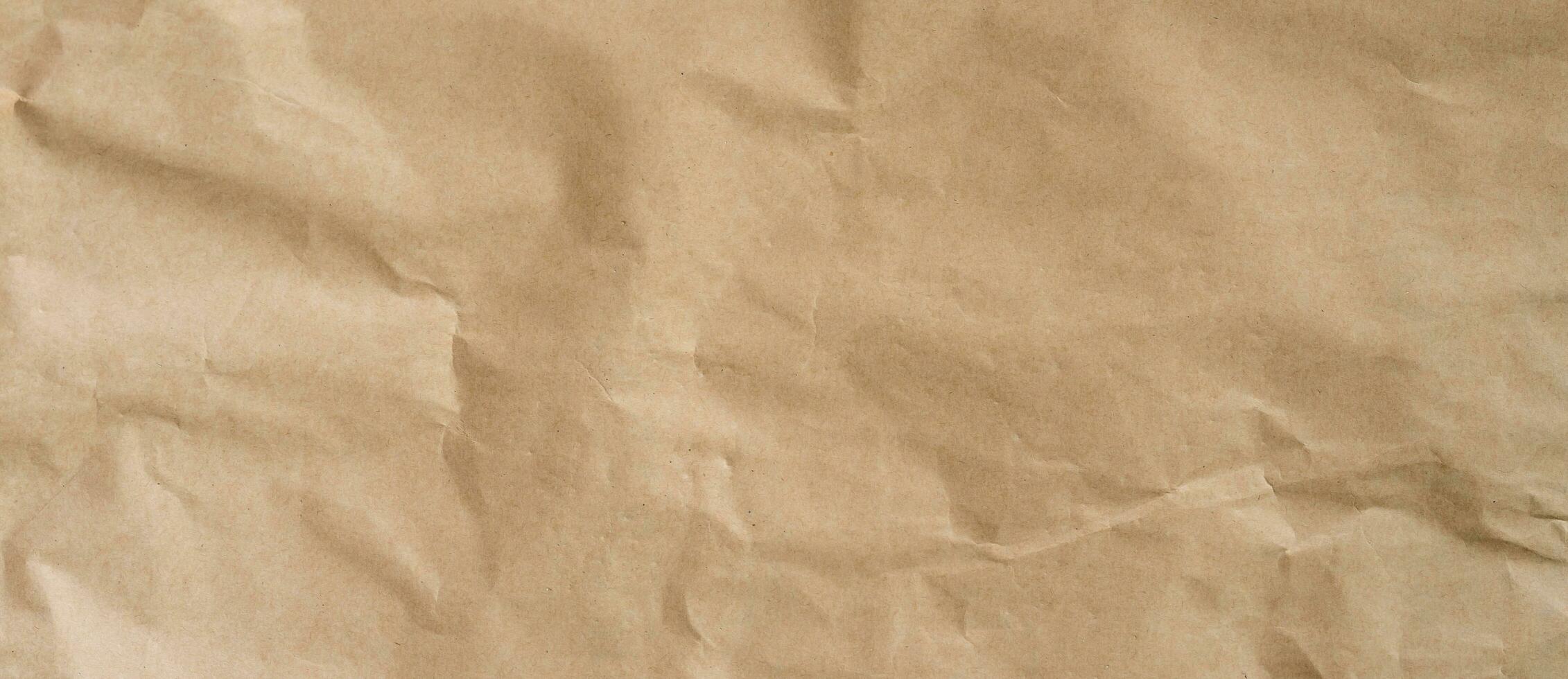froissé marron papier Contexte et texture avec copie espace. photo