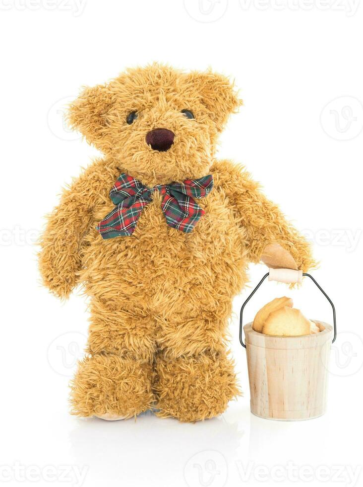 nounours ours en portant biscuit seau photo