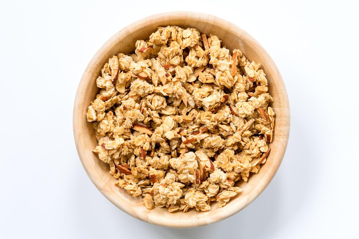 bol de muesli et granola isolé sur blanc Haut voir. photo