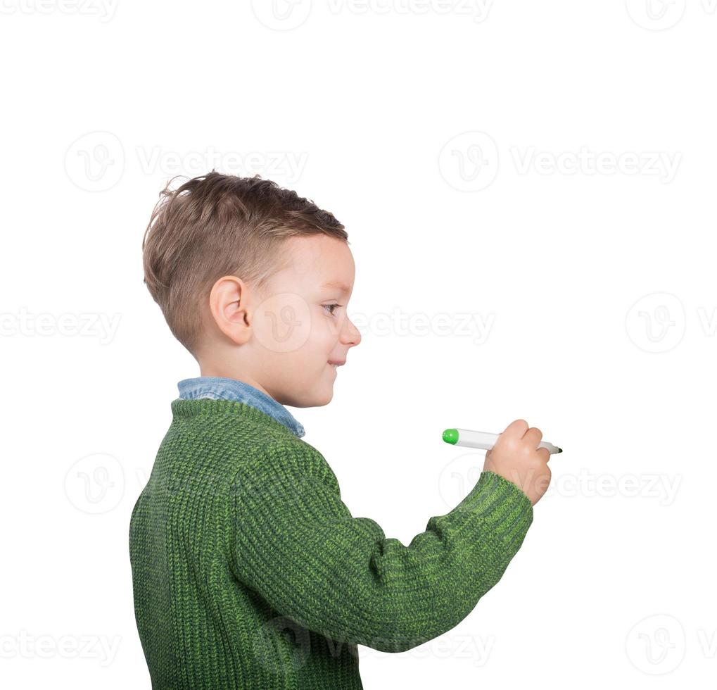 enfant dessiner et Couleur photo