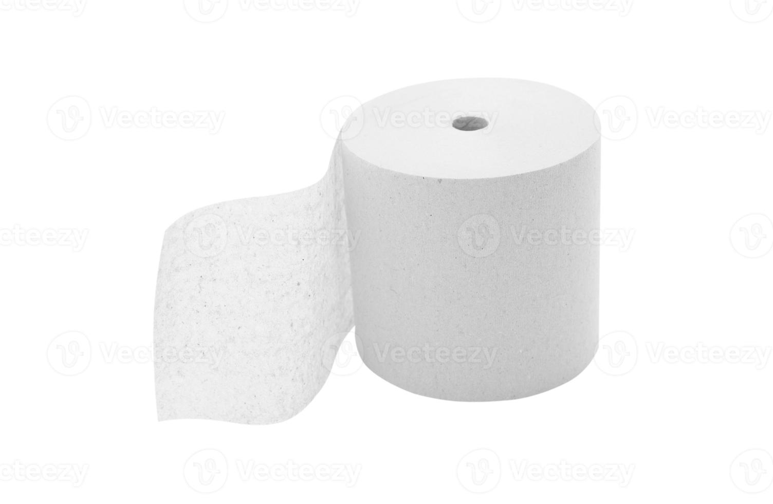 rouleau de papier toilette isolé sur blanc photo