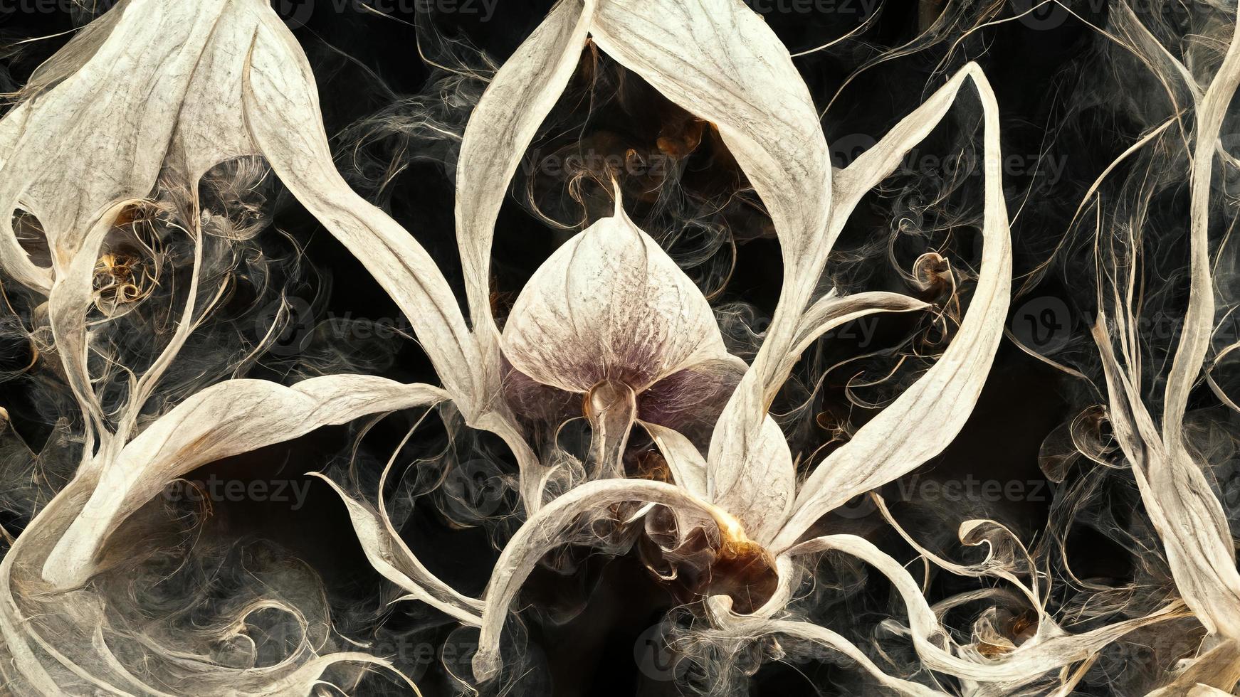 abstrait orchidée dans foncé couleurs illustration conception photo
