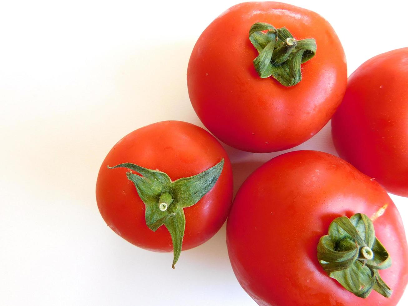 tomates sur fond blanc photo