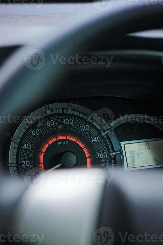 Car Dashboard. Fermez L'image D'éclairage Tableau De Bord De