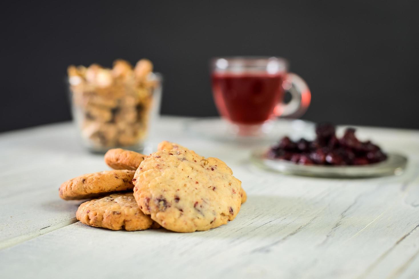 biscuits sur un fond en bois photo